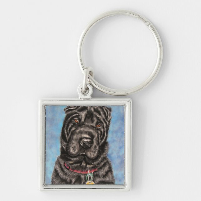 Porte-clés Shar-Pei Chien chinois - Tia (Devant)