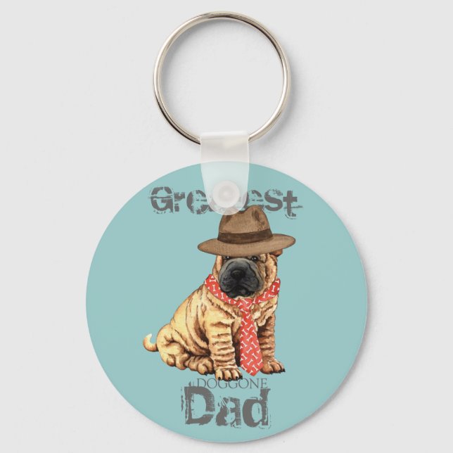 Porte-clés Shar-Pei Dad (Recto)