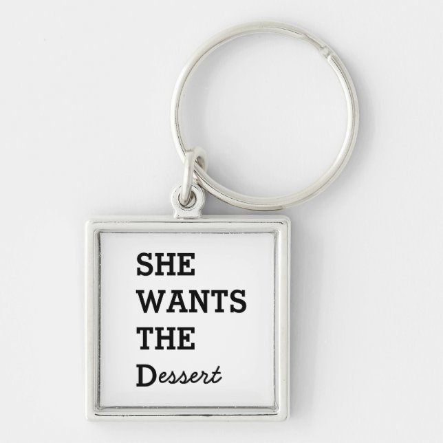 Porte-clés SHE WANTS THE D Premium Keychain (Devant)