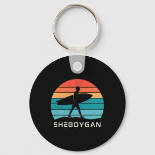 Porte-clés Sheboygan fait du surf sur le lac Michigan, le Mal