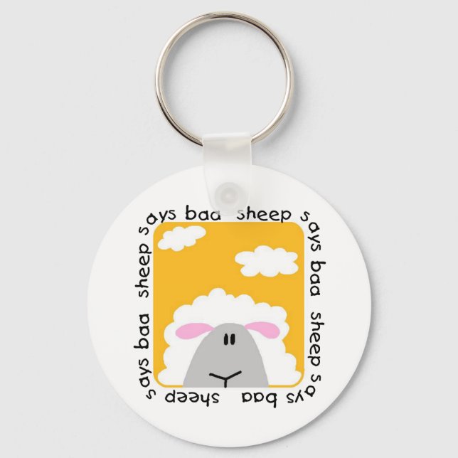 Porte-clés Sheep Dit T-shirts et cadeaux Baa (Recto)