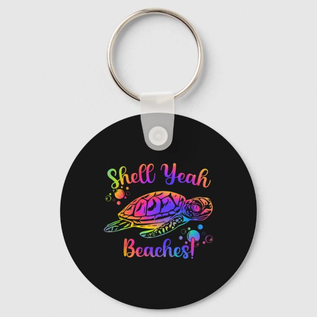 Porte-clés Shell Ouais Plages Tie Dye Turtle Shell Ouais 2 (Recto)