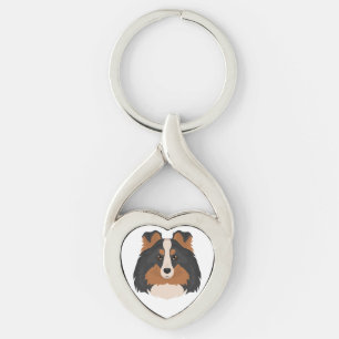 Porte-clés Sheltie, Shetland Sheepdog mix