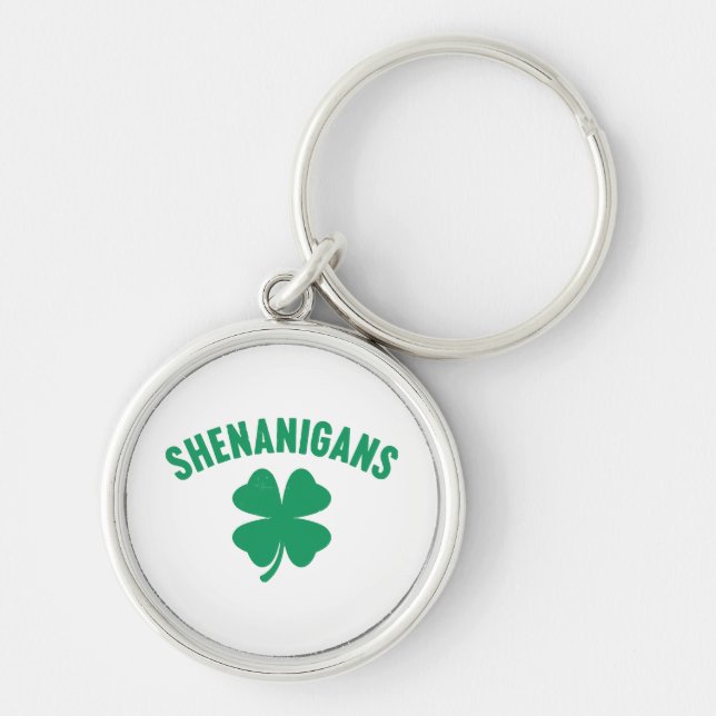 Porte-clés Shenanigans Shamrock Saint-Patrick Rétro  (Devant)