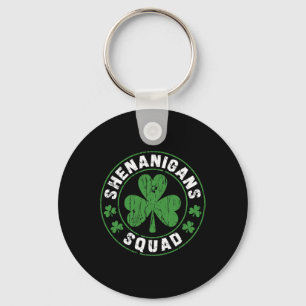 Porte-clés Shenanigans Squad Shamrock Irlandais Drôle St Patr