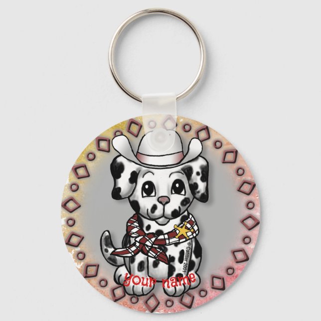 Porte-clés Shérif Chien Chiot  (Recto)