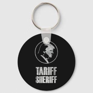 Porte-clés Sheriff des tarifs drôle président Trump Satire po