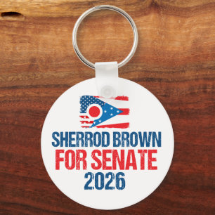Porte-clés Sherrod Brown pour le Sénat Élection 2026 Drapeau