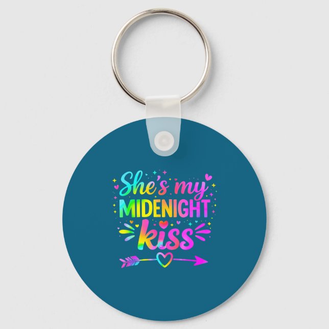 Porte-clés She's My Midnight Kiss Happy New Year Couple Love  (Recto)
