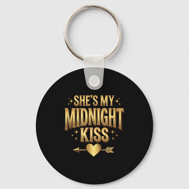 Porte-clés She's My Midnight Kiss Happy New Year Matching Cou (Recto)