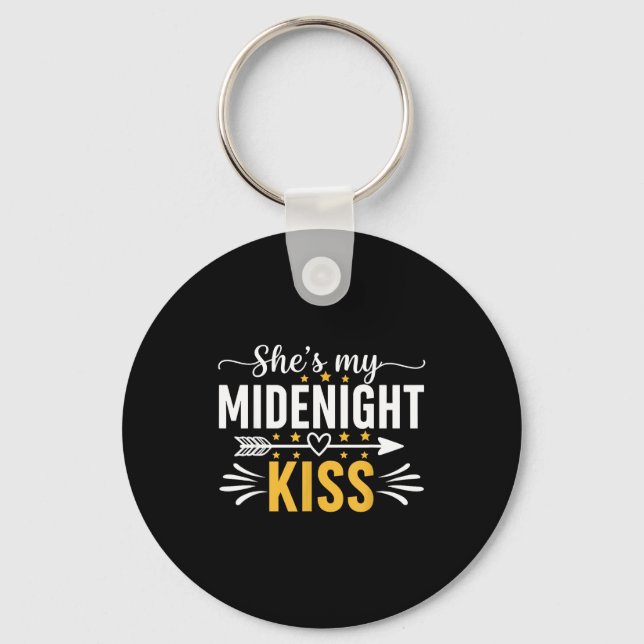 Porte-clés She's My Midnight Kiss Happy New Year Nye Matching (Recto)
