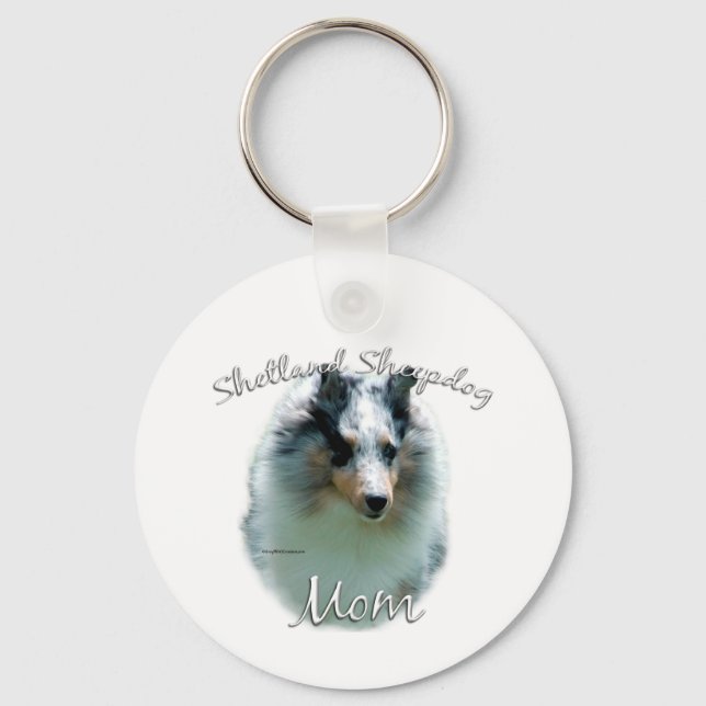Porte-clés Shetland Sheepdog (merle) Maman 2 (Recto)