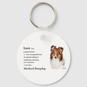 Porte-clés Shetland Sheepdog Sheltie Art Cadeaux