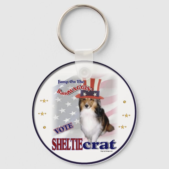 Porte-clés Shetland Sheepdog Sheltie Cadeaux (Recto)