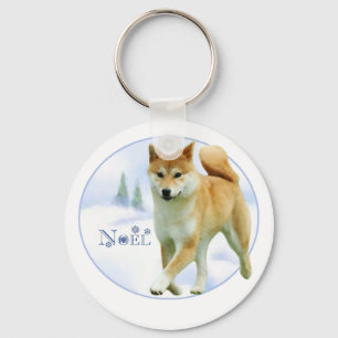 Porte-clés Shiba Noel