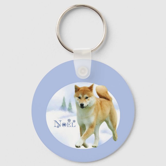 Porte-clés Shiba Noel (Recto)