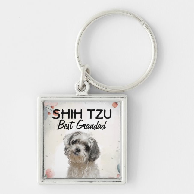 Porte-clés Shih Tzu Best Grand-père (Devant)