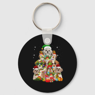 Porte-clés Shih Tzu Chien arbre de Noël
