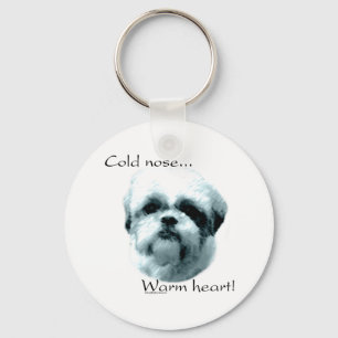 Porte-clés Shih Tzu Froid Nez, Chaud Coeur Clavier