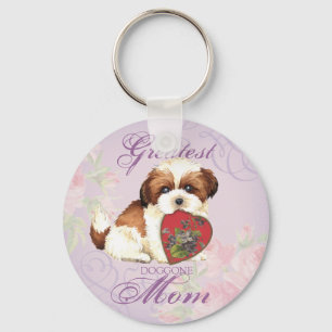 Porte-clés Shih Tzu Heart Mom