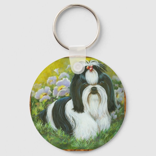 Porte-clés Shih Tzu in the Garden Keychain (Recto)