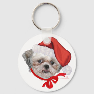 Porte-clés Shih Tzu Rescue Dog Happy Holidays