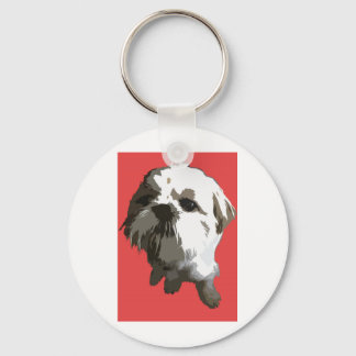 Porte-clés Shih Tzu (rouge)