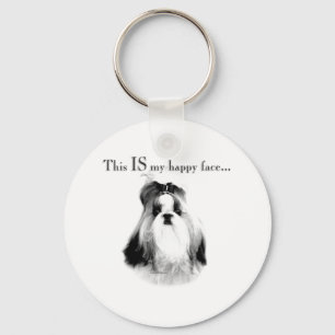 Porte-clés Shih Tzu, un visage heureux