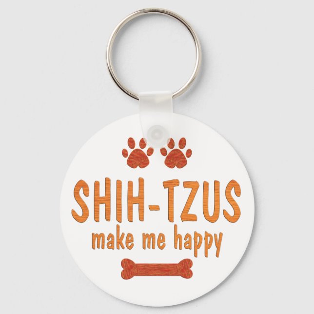 Porte-clés Shih-Tzus Me Rendre Heureux (Recto)