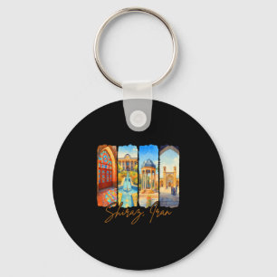 Porte-clés Shiraz Iran Voyage Voyage Coup de pinceau Souvenir