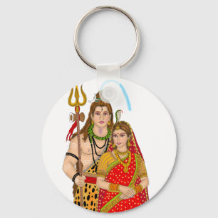 Porte-clés Shiva Parvati porte - clé