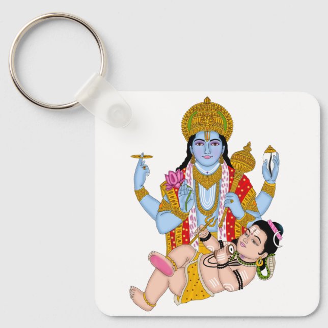 Porte-clés Shiva & Vishnu Keychain – Spiritual Combo Keyring (Recto)