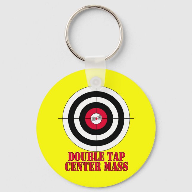 Porte-clés Shooting Range Target Bullseye Gun Keychain (Recto)