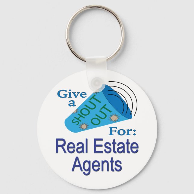 Porte-clés Shout for Real Estate Agents (Recto)