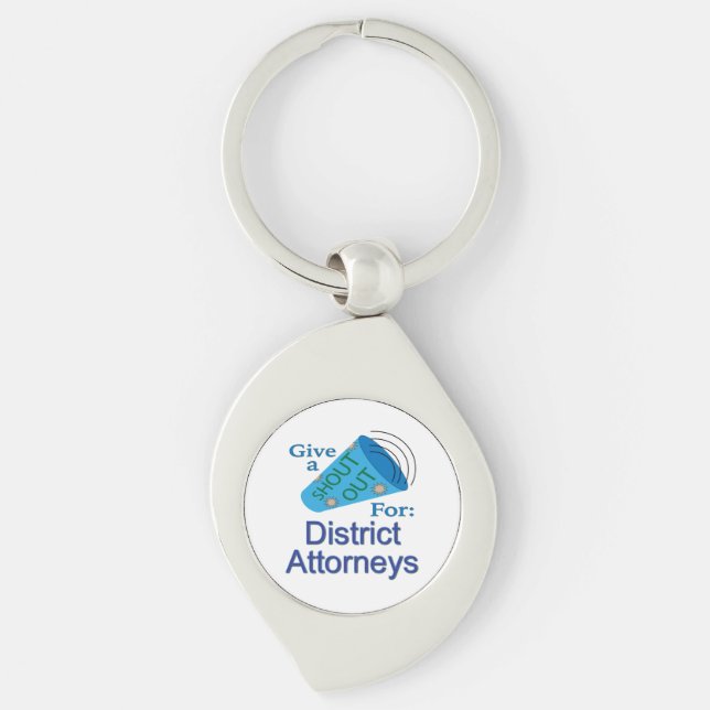 Porte-clés Shout Out pour les procureurs de district (Devant)