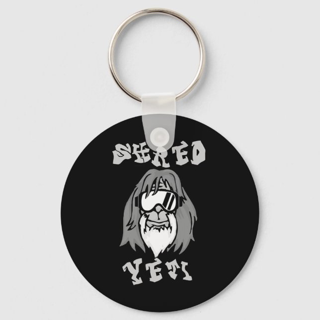 Porte-clés Shred Yeti - Fun Yeti Bigfoot Sasquatch Snowboardi (Recto)