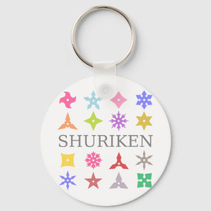 Porte-clés Shuriken coloré