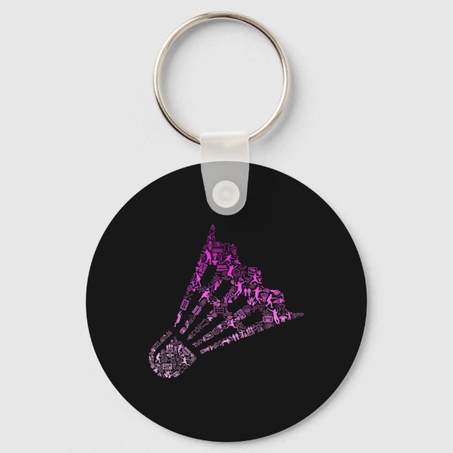Porte-clés Shutter Badminton Player Shirt _ Womens Badminton (Recto)