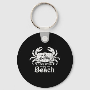 Porte-clés Si Crabby S'Il Vous Plaît Retourner À Plage Drôle
