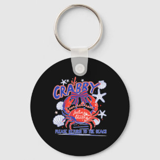 Porte-clés Si Crabby Veuillez Retourner Au Design De La Plage