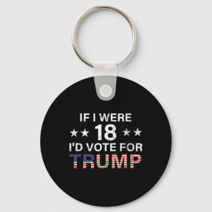 Porte-clés Si j'avais 18 ans je voterais Trump 2024