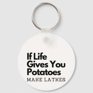 Porte-clés Si la vie vous donne une pomme de terre faire un l