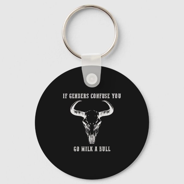 Porte-clés Si les sexes vous confondent, allez au lait A Bull (Recto)