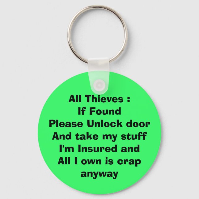 Porte-clés Si Porte - clé trouvé (Recto)