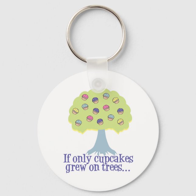 Porte-clés Si seulement des Cupcakes sur les Arbres (Recto)