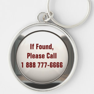 Porte-clés Si trouvé, appelez… Porte - clé