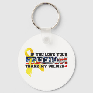Porte-clés Si vous aimez votre liberté remerciez mon soldat