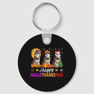 Porte-clés Sibérie Husky Chien Halloween Noël Hallomerci