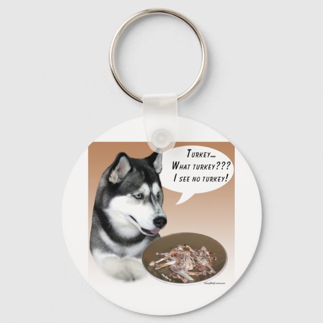 Porte-clés Sibérie Husky (noir) Turquie (Recto)