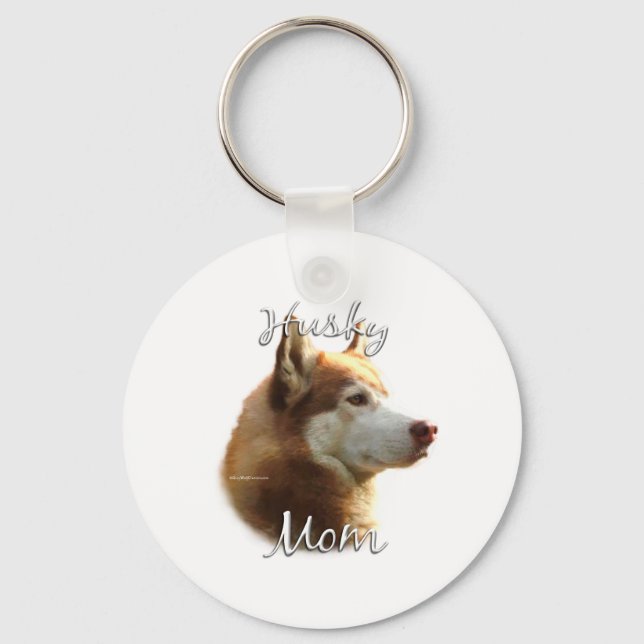 Porte-clés Sibérie Husky (rouge) Maman 2 (Recto)